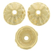 Casquillas a rayas con bonitos estampados 9 mm - Dorado con oro fino x6