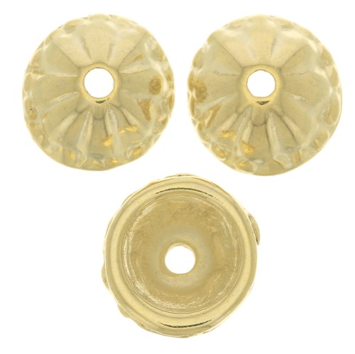 Casquillas a rayas con bonitos estampados 9 mm - Dorado con oro fino x6