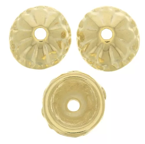 Casquillas a rayas con bonitos estampados 9 mm - Dorado con oro fino x6