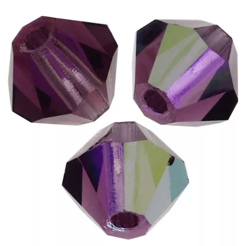 Tupis de Cristales de Preciosa 3 mm - MC Bead Rondell - Amethyst AB x30