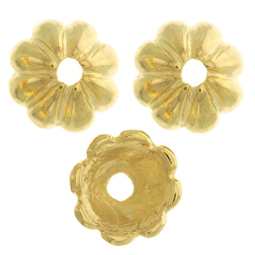 Casquillas a rayas 9 mm - Dorado con oro fino x6