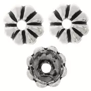 Casquillas a rayas 9 mm - Plateado envejecido x6