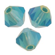 Tupis de Cristales de Preciosa 4 mm - MC Bead Rondell - Blue Zircon AB 2x x30