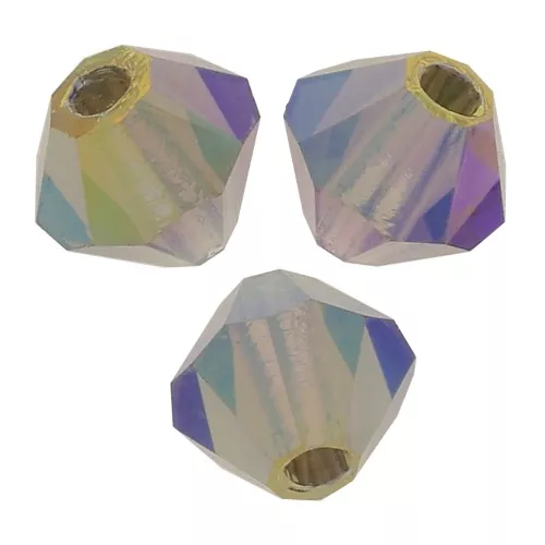 Tupis de Cristales de Preciosa 4 mm - MC Bead Rondell - Black Diamond AB 2x x30