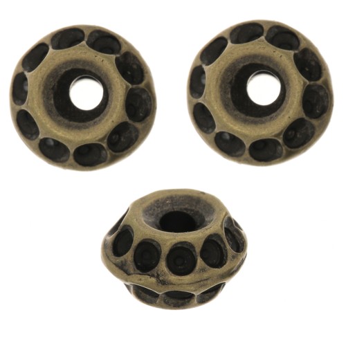 Cuentas arandelas 8x5 mm - Bronce x5