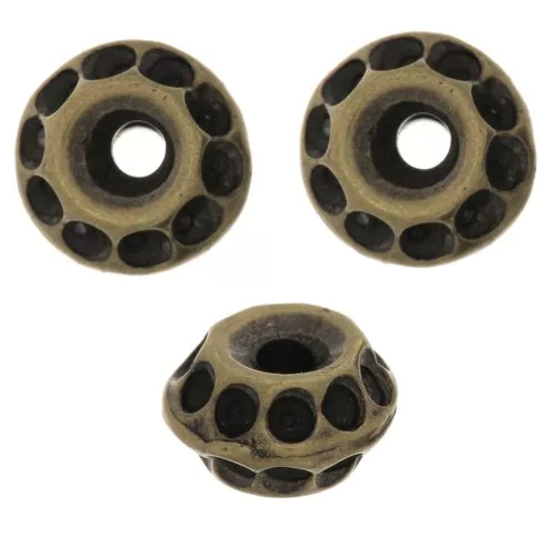Cuentas arandelas 8x5 mm - Bronce x5