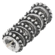 Cuentas arandelas con bolas 9 mm - Plateado envejecidox6