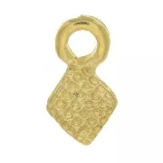 Mini dijes rombo 9x5 mm - Dorado con oro fino x6