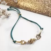 Entrepieza design 23x10 mm de zamac - Dorado con oro fino x1