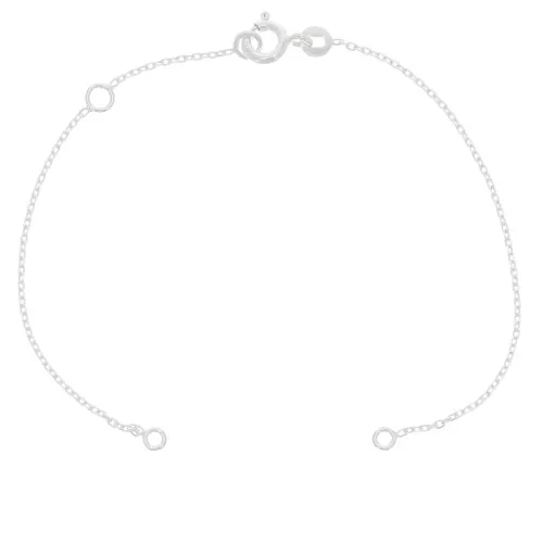 Pulsera malla forçat para entrepieza de Plata 925 x16 cm