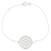 Pulsera malla forçat para entrepieza de Plata 925 x16 cm