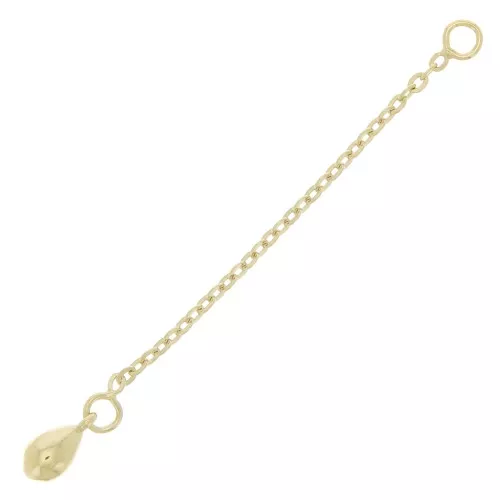 Cadena de extensión gota eslabón Forçat espejo 60 mm - Chapado de Oro 3 micras x1