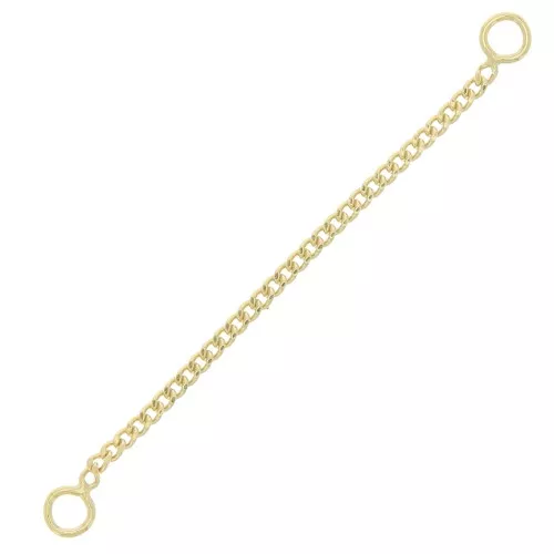 Cadena de extensión 2 anillas 50 mm - Chapado de Oro 3 micras x1