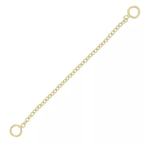 Cadena de extensión 2 anillas 50 mm - Chapado de Oro 3 micras x1