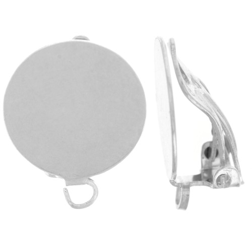 Pinzas Plateado 13 mm con anilla - Plateado 925 x2