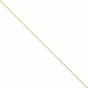 Cadena de bolas de 2 mm - chapado en oro 3 micras x50cm