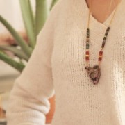 Cuentas arandalas Heishi 5x1.5 mm Cornalina x20