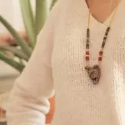 Cuentas arandalas Heishi 5x1.5 mm Cornalina x20