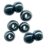 Cuentas de Rocalla Preciosa 6/0 de 4 mm - Jet Hematite x20 g