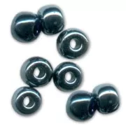Cuentas de Rocalla Preciosa 6/0 de 4 mm - Jet Hematite x20 g