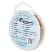 Hilo de Acero 49 hebras 0.38 mm dorado satinado x31m