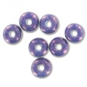 Cuentas de Rocalla Preciosa 6/0, 4 mm - Luster Lumi Amethyst, 20 g