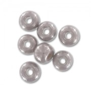Cuentas de Rocalla Preciosa 6/0, 4 mm - Luster Grey, 20 g