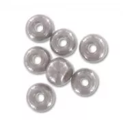 Cuentas de Rocalla Preciosa 6/0, 4 mm - Luster Grey, 20 g