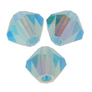 Tupis de Cristales de Preciosa 4 mm - MC Bead Rondell - Aqua Bohemica AB 2x x30