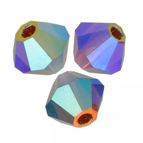 Tupis de Cristales de Preciosa 4 mm - MC Bead Rondell - Smoked Topaz AB 2x x30
