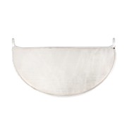 Intercalaire pour collier en pierre gemme 33x19mm - Plata 925 - Pierre de lune x1