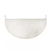 Intercalaire pour collier en pierre gemme 33x19mm - Plata 925 - Pierre de lune x1