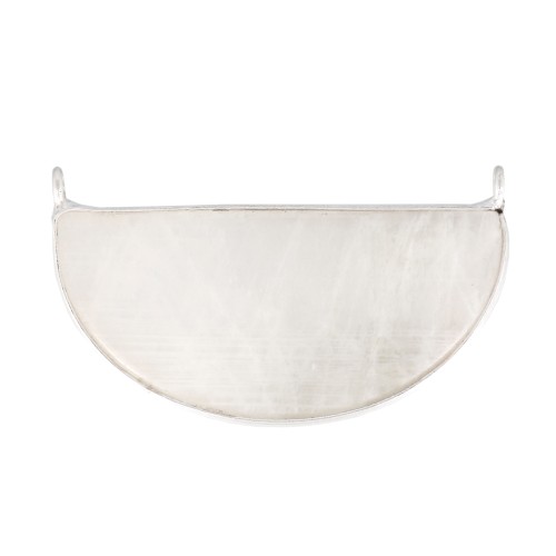 Intercalaire pour collier en pierre gemme 33x19mm - Plata 925 - Pierre de lune x1