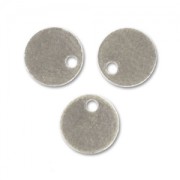 Cequíes lisos 6 mm plateado antiguo x10