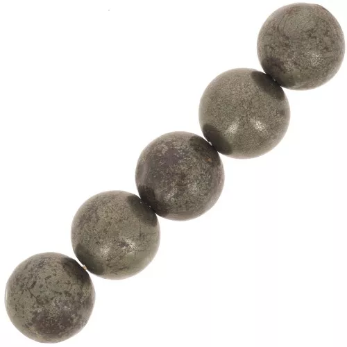 Cuentas redondas 8 mm gema - Pirita dorada x10
