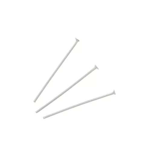 Bastón cabeza plana 20x0.6 mm de Acero inox 304L x10