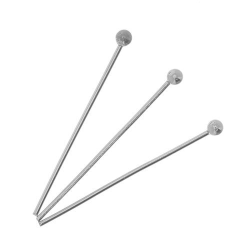 Bastón cabeza bola 25x0.6 mm de Acero inox x10