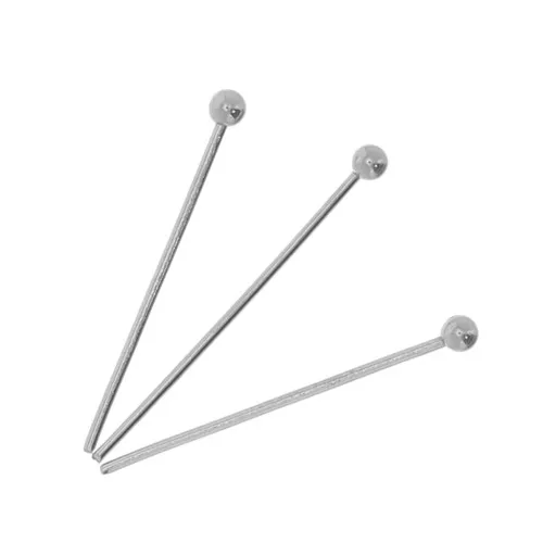 Bastón cabeza bola 20x0.6 mm de Acero inox 304 x10