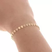 Cadena eslabón de fantasía 4 mm - Gold filled x20cm