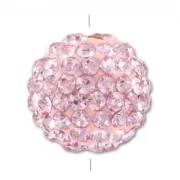 Redonda plastilina strass 12 mm Light Rose x1