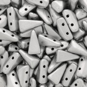 Cuentas de cristal Vexolo 5x8 mm - Silver Mat x30|raw }}