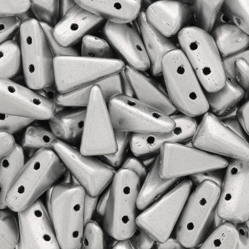 Cuentas de cristal Vexolo 5x8 mm - Silver Mat x30