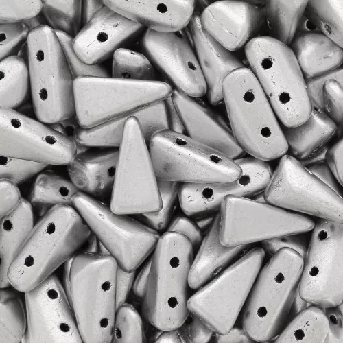 Cuentas de cristal Vexolo 5x8 mm - Silver Mat x30