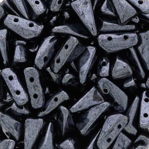 Cuentas de cristal Vexolo 5x8 mm - Jet Hematite x30