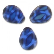 Gotas planas 12x16 mm Sapphire Mat Peacock AB x6
