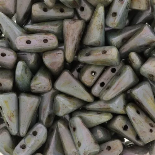 Cuentas de cristal Vexolo 5x8 mm - Vert de Gris Marbré x30