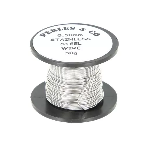 Hilo redondo de Acero inoxidable 0.50 mm x25m