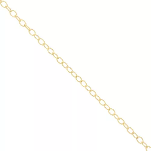 Cadena eslabón Forçat a rayas 4 mm de Gold filled x 20cm