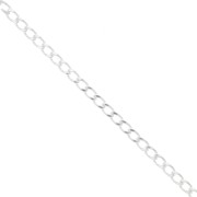 Cadena eslabón pulsera pulida 5 mm de Plata 925 x20cm|raw }}