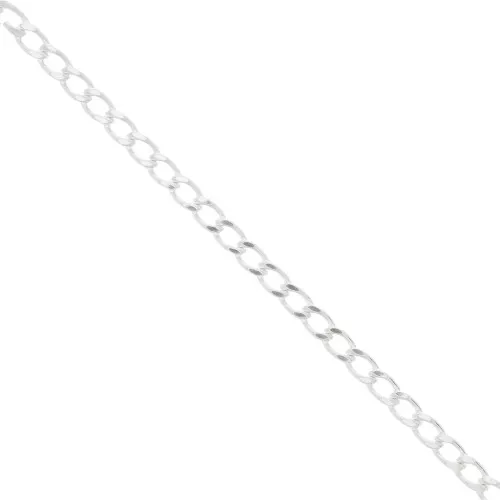 Cadena eslabón pulsera pulida 5 mm de Plata 925 x20cm